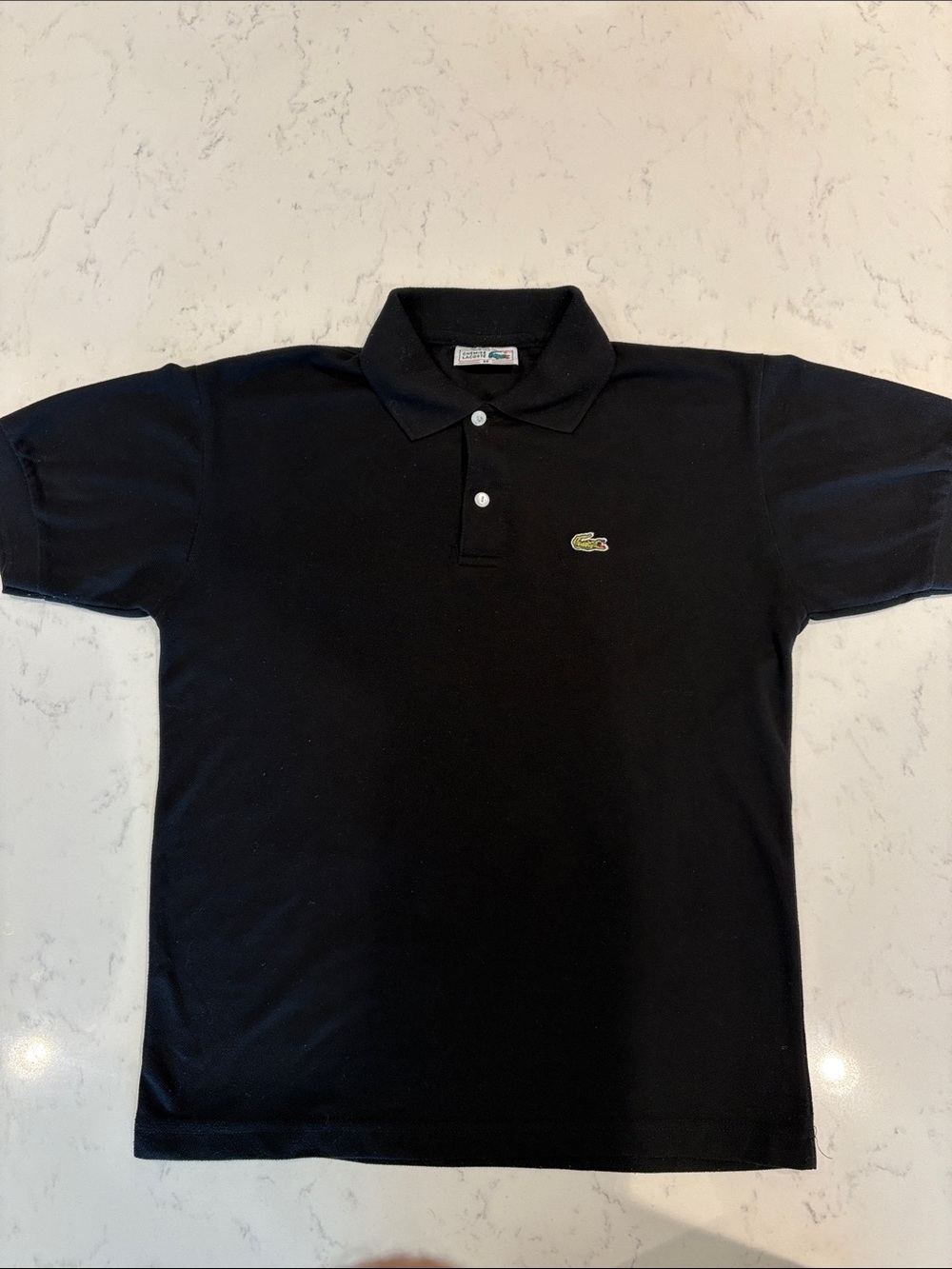 Vintage Lacoste Polo Made In France La Chemise Black Size M